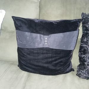 Black accent pillow